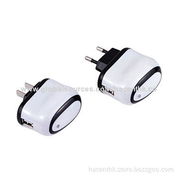 USB Travel Chargers, VS604 with 5V 800/1,000mA Output